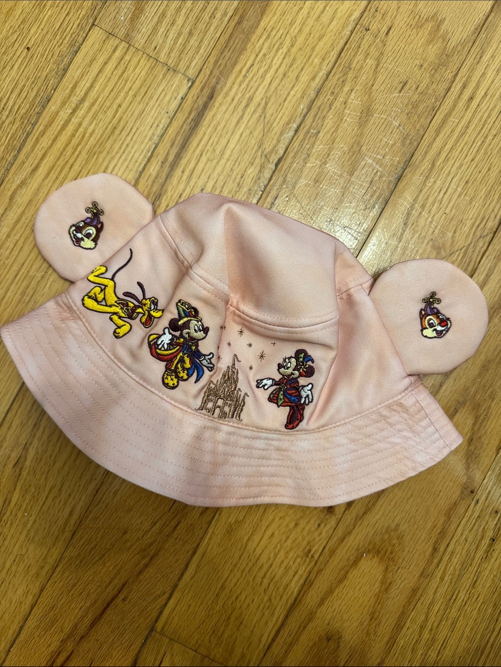 Disney Pink Mickey & Friends Embroidered Ear Bucket Hat
